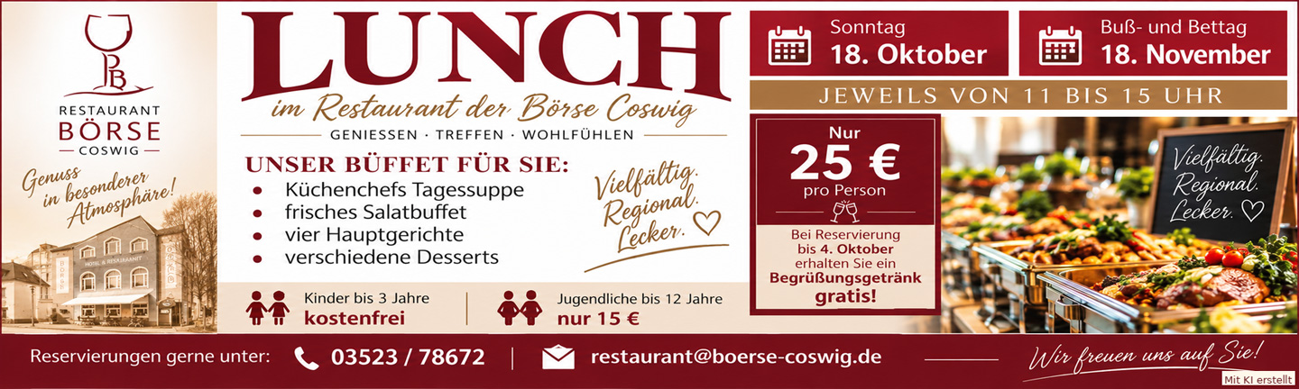 Lunch in der Börse Coswig